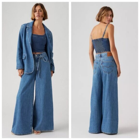 Levi’s x Free People XL SUPERWIDE WOMEN'S JEANS size 27 - Picture 2 of 15